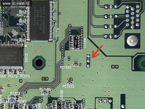 NAOMI motherboard - JP3 back cut NAOMI motherboard - JP3 back cut